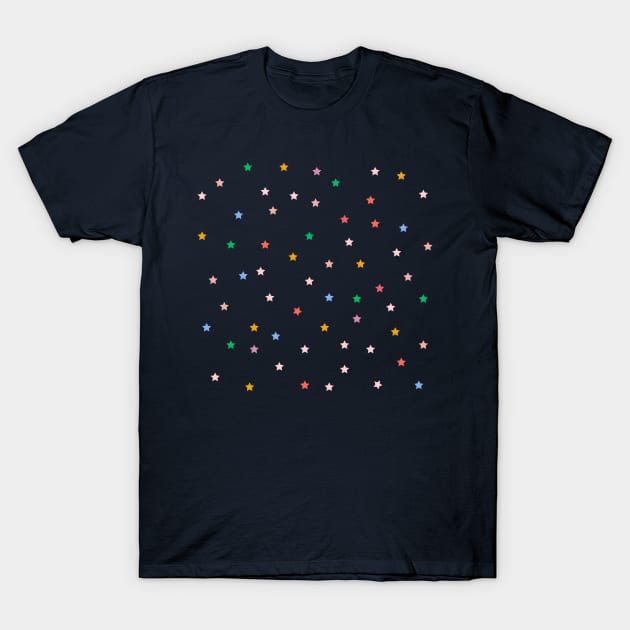 Multi Colored Stars in the Sky T-Shirt by lucybrownlane